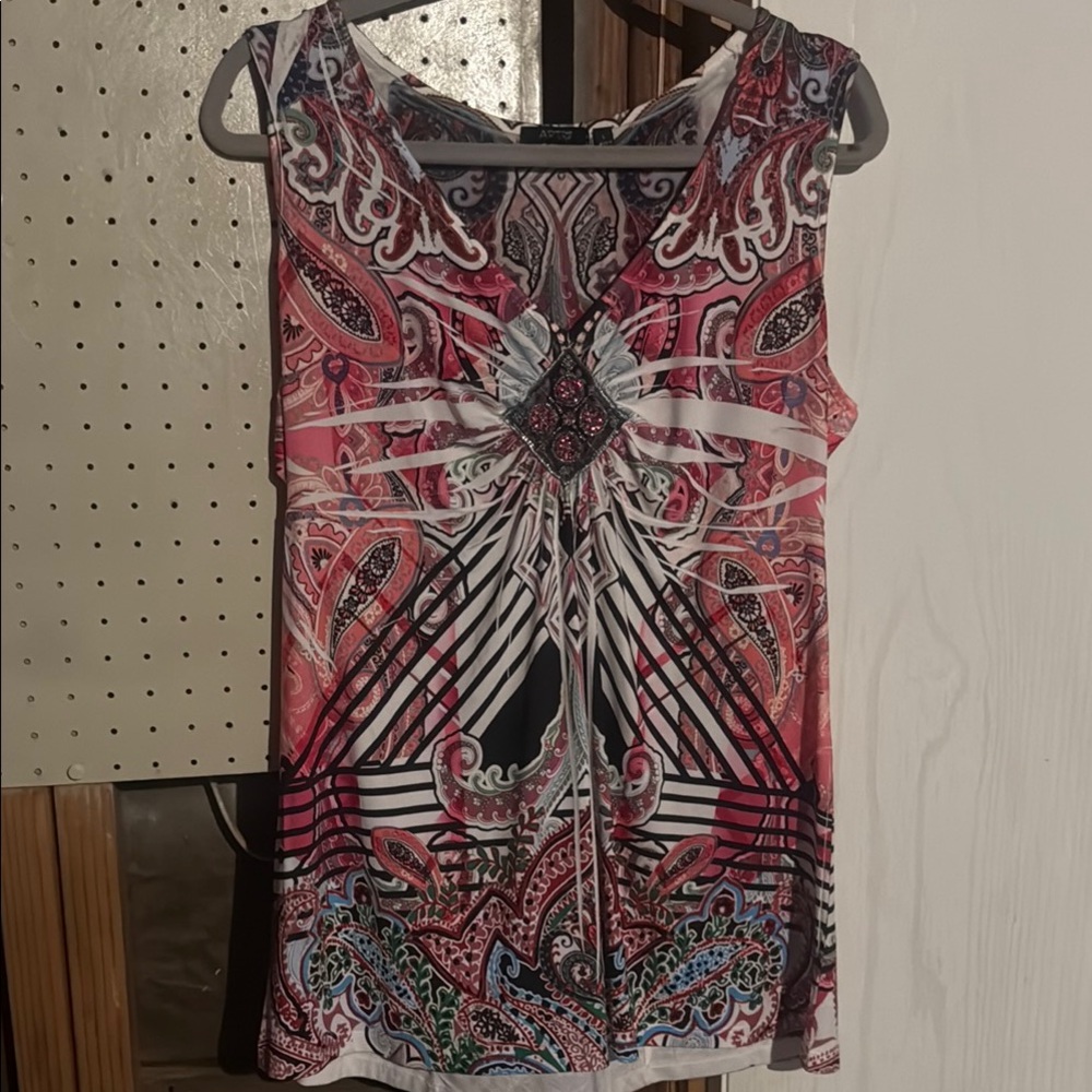 Apt. 9 Multicolor Paisley Tank Top